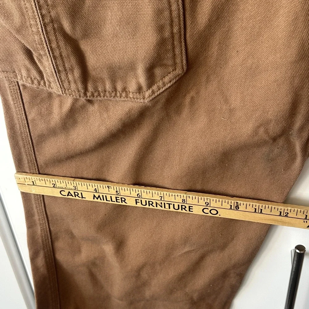 Duluth Trading Co Fire Hose Relaxed Fit Cargo Pants Mens 48x32 Brown Canvas Work